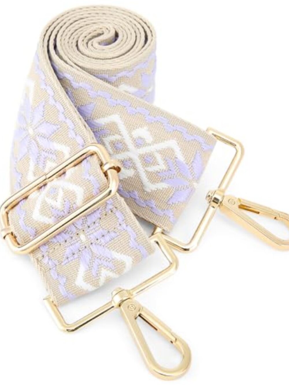 Women's Crossbody Purse Strap Replacement Guitar Style Embroidered Canvas